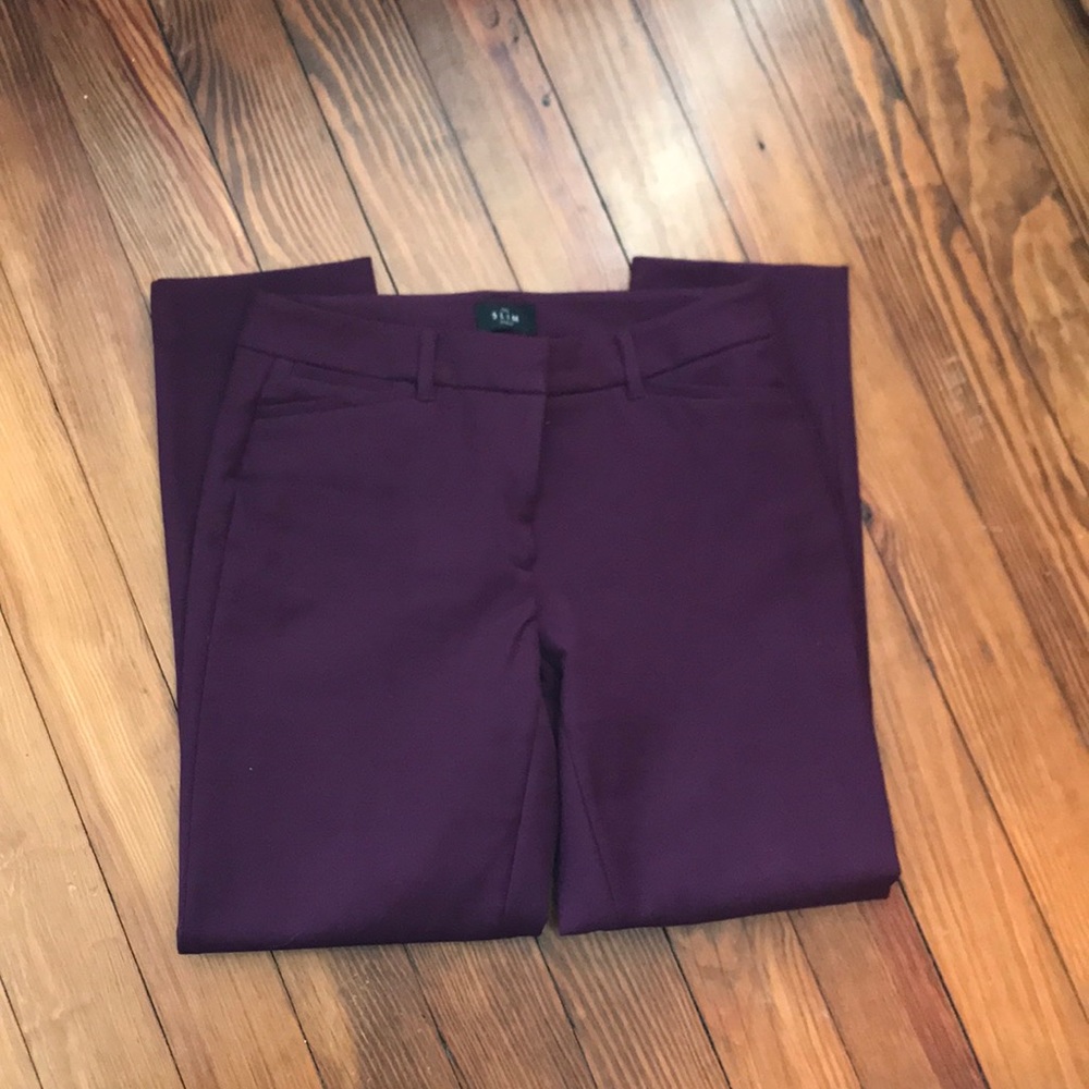Plum White House Black Market Ankle Pants